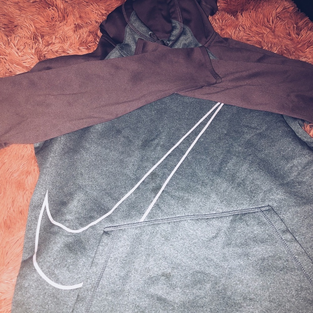 Grey and purple Nike hoodie